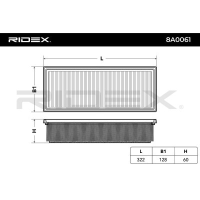 Filtr Powietrza RIDEX 8A0061 8A0061 - foto 3