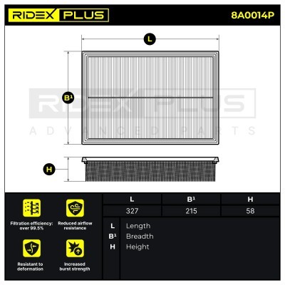 Filtr Powietrza RIDEX 8A0014P 8A0014P - foto 7