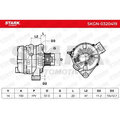 Alternator Stark SKGN-0320419 SKGN-0320419 - foto 7