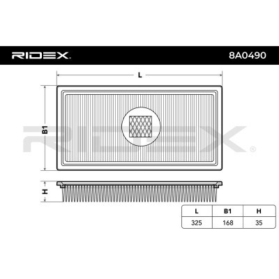 Filtr Powietrza RIDEX 8A0490 8A0490 - foto 6