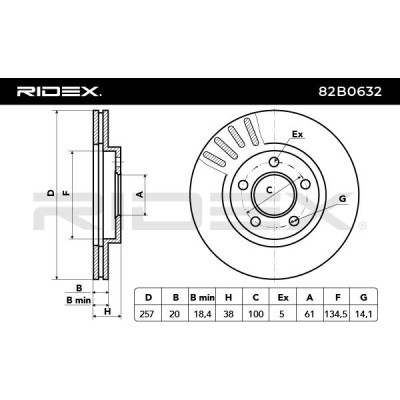 Tarcza hamulcowa RIDEX 82B0632 82B0632 - foto 3