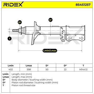 Amortyzator RIDEX 854S1257 854S1257 - foto 6