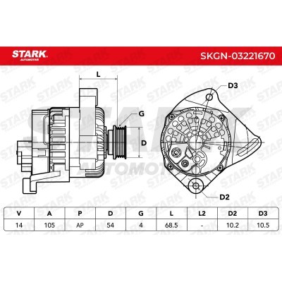 Alternator Stark SKGN-03221670 SKGN-03221670 - foto 5