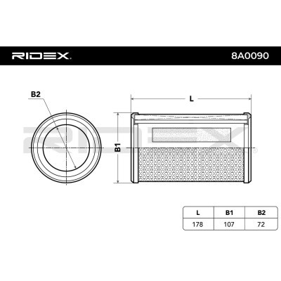 Filtr Powietrza RIDEX 8A0090 8A0090 - foto 5