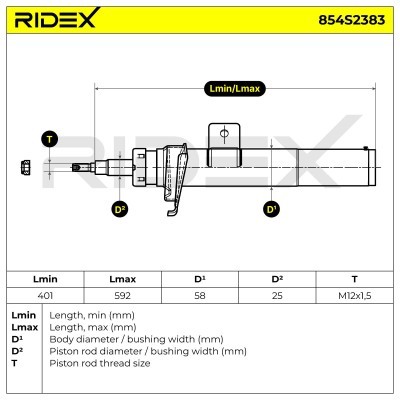 Amortyzator RIDEX 854S2383 854S2383 - foto 6
