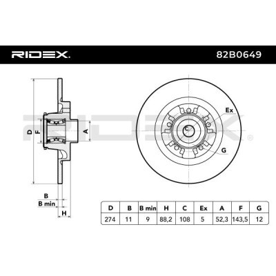 Tarcza hamulcowa RIDEX 82B0649 82B0649 - foto 5