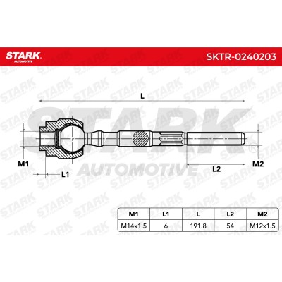 Drążek kierowniczy Stark SKTR-0240203 SKTR-0240203 - foto 5