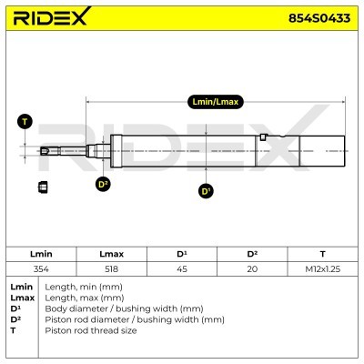 Amortyzator RIDEX 854S0433 854S0433 - foto 3