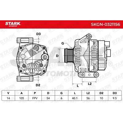 Alternator Stark SKGN-0321156 SKGN-0321156 - foto 6