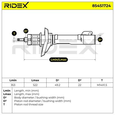 Amortyzator RIDEX 854S1724 854S1724 - foto 5