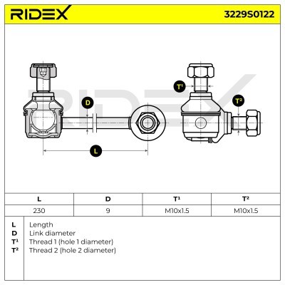 Łącznik Stabilizatora RIDEX 3229S0122 3229S0122 - foto 5