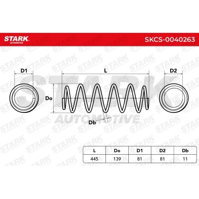 Sprężyna Zawieszenia Stark SKCS-0040263 SKCS-0040263 - foto 6