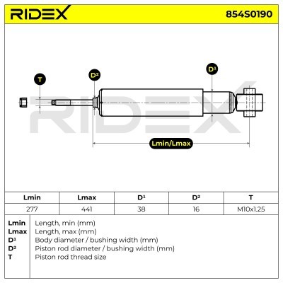 Amortyzator RIDEX 854S0190 854S0190 - foto 4