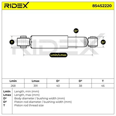 Amortyzator RIDEX 854S2220 854S2220 - foto 8
