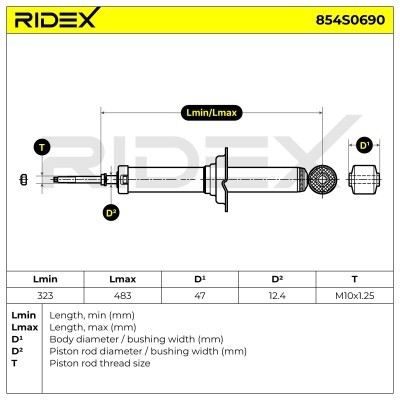 Amortyzator RIDEX 854S0690 854S0690 - foto 8