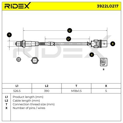 Sonda Lambda RIDEX 3922L0217 3922L0217 - foto 6