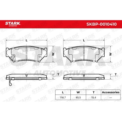 Klocki hamulcowe Stark SKBP-0010410 SKBP-0010410 - foto 3