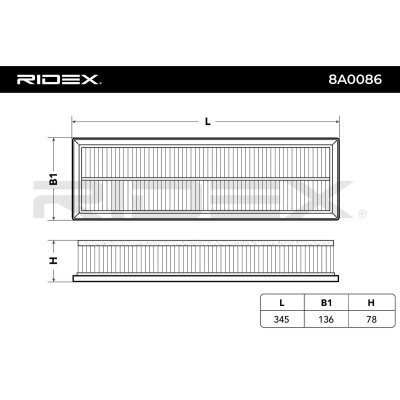 Filtr Powietrza RIDEX 8A0086 8A0086 - foto 5