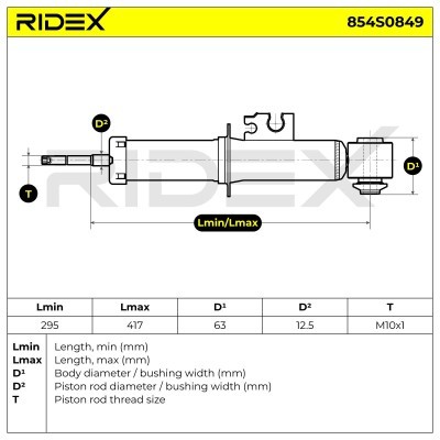 Amortyzator RIDEX 854S0849 854S0849 - foto 8