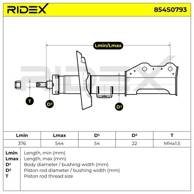 Amortyzator RIDEX 854S0793 854S0793 - foto 4