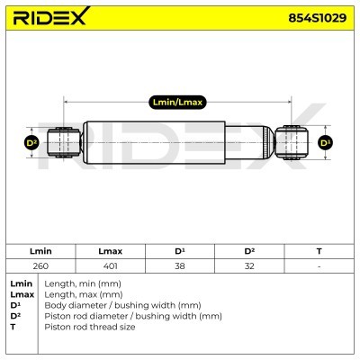 Amortyzator RIDEX 854S1029 854S1029 - foto 7