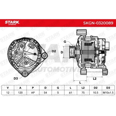 Alternator Stark SKGN-0320089 SKGN-0320089 - foto 7