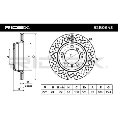 Tarcza hamulcowa RIDEX 82B0645 82B0645 - foto 3