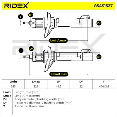 Amortyzator RIDEX 854S1527 854S1527 - foto 4