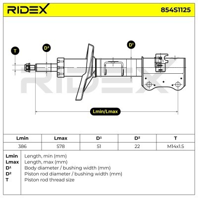 Amortyzator RIDEX 854S1125 854S1125 - foto 5