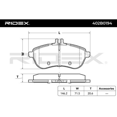 Klocki hamulcowe RIDEX 402B0194 402B0194 - foto 3