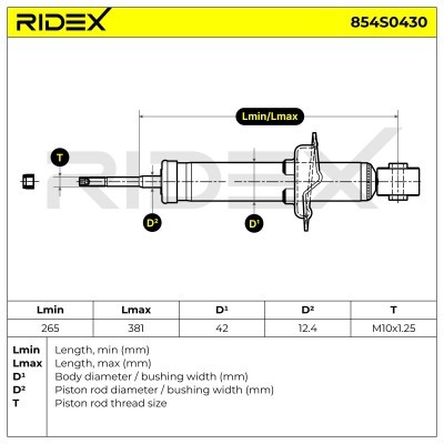 Amortyzator RIDEX 854S0430 854S0430 - foto 4
