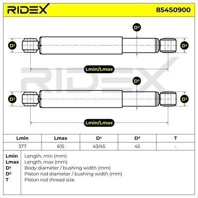 Amortyzator RIDEX 854S0900 854S0900 - foto 6