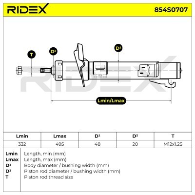 Amortyzator RIDEX 854S0707 854S0707 - foto 4