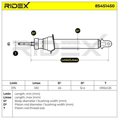 Amortyzator RIDEX 854S1450 854S1450 - foto 7