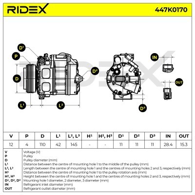 Kompresor klimatyzacji BMW X5 (E70) X6 (E71, E72) 447K0170 - foto 7