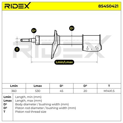 Amortyzator RIDEX 854S0421 854S0421 - foto 9