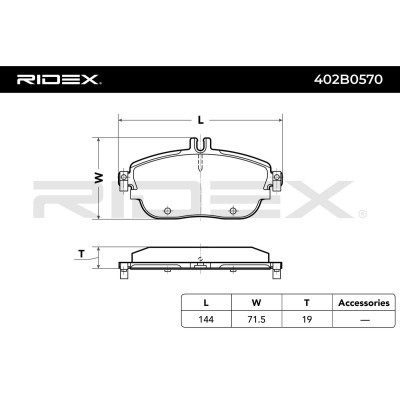 Klocki hamulcowe RIDEX 402B0570 402B0570 - foto 4