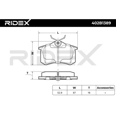 Klocki hamulcowe RIDEX 402B1389 402B1389 - foto 6