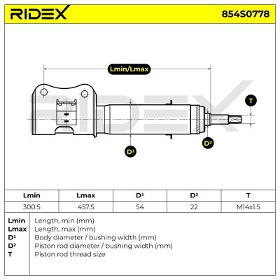 Amortyzator RIDEX 854S0778 854S0778 - foto 4