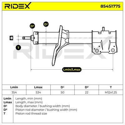 Amortyzator RIDEX 854S1775 854S1775 - foto 5