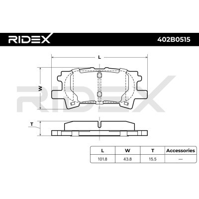 Klocki hamulcowe RIDEX 402B0515 402B0515 - foto 7