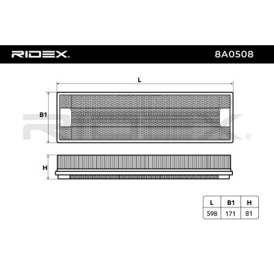 Filtr Powietrza RIDEX 8A0508 8A0508 - foto 6