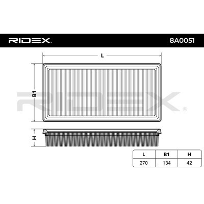 Filtr Powietrza RIDEX 8A0051 8A0051 - foto 6