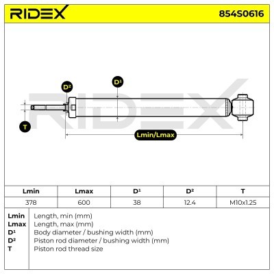 Amortyzator RIDEX 854S0616 854S0616 - foto 5