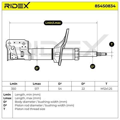 Amortyzator RIDEX 854S0834 854S0834 - foto 8