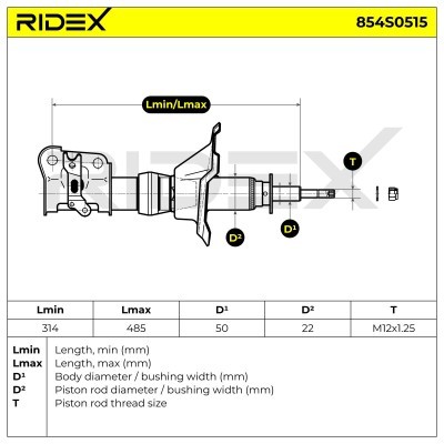 Amortyzator RIDEX 854S0515 854S0515 - foto 6