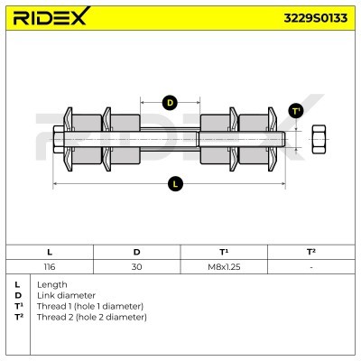 Łącznik Stabilizatora RIDEX 3229S0133 3229S0133 - foto 6