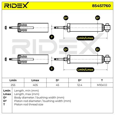 Amortyzator RIDEX 854S1760 854S1760 - foto 6