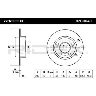 Tarcza hamulcowa RIDEX 82B0049 82B0049 - foto 4