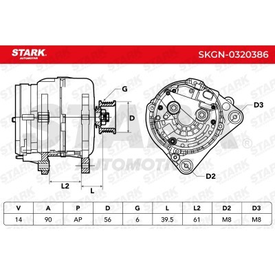 Alternator Stark SKGN-0320386 SKGN-0320386 - foto 5